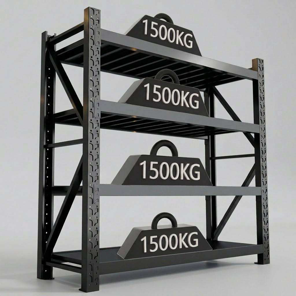 Tugas Berat 1500kg/Lapisan Rak Penyimpanan Keluli Rak Logam Tugas Berat 1500kg/Lapisan Rak Penyimpanan Keluli Rak Logam